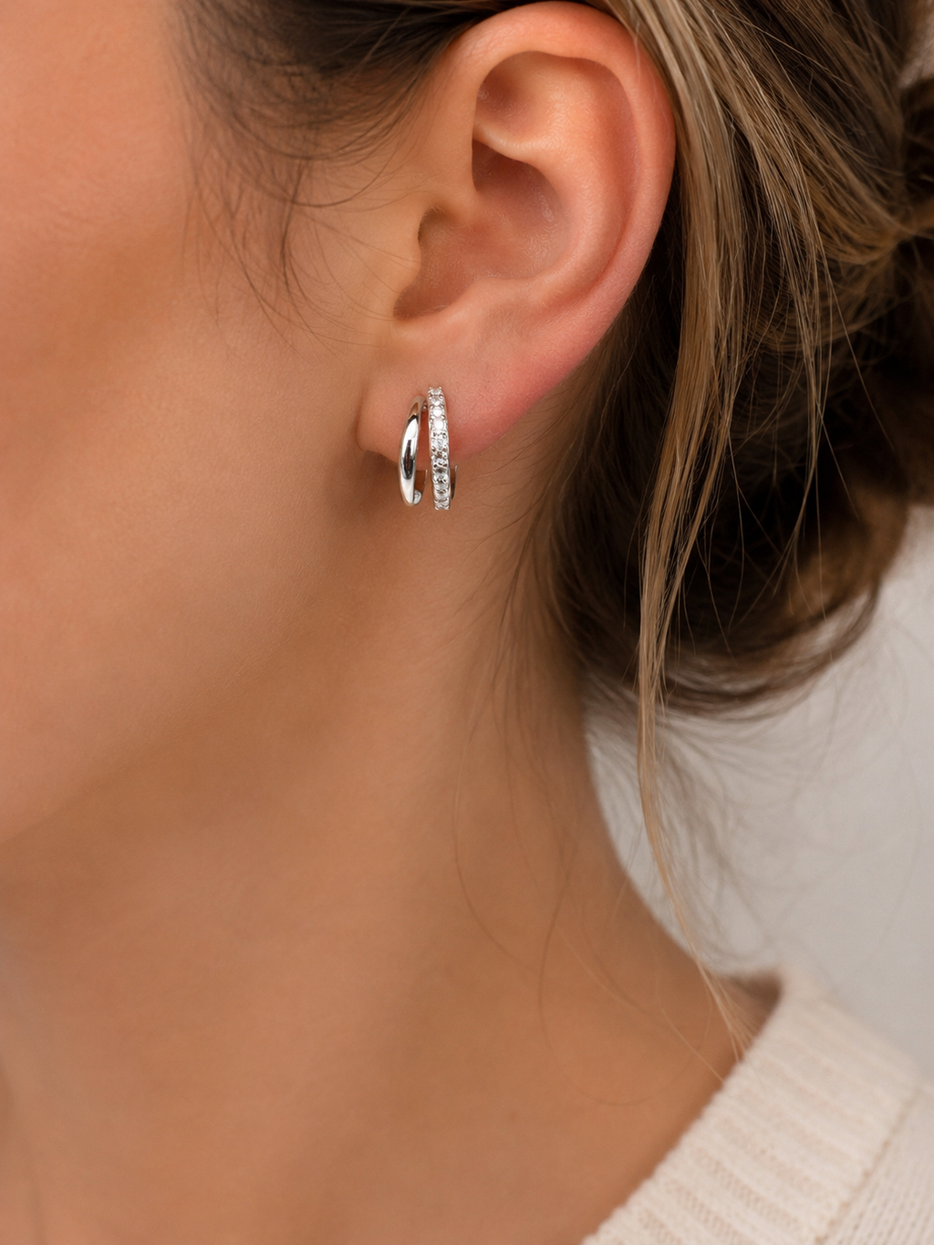 Elegante Creolen aus 925 Sterling Silber