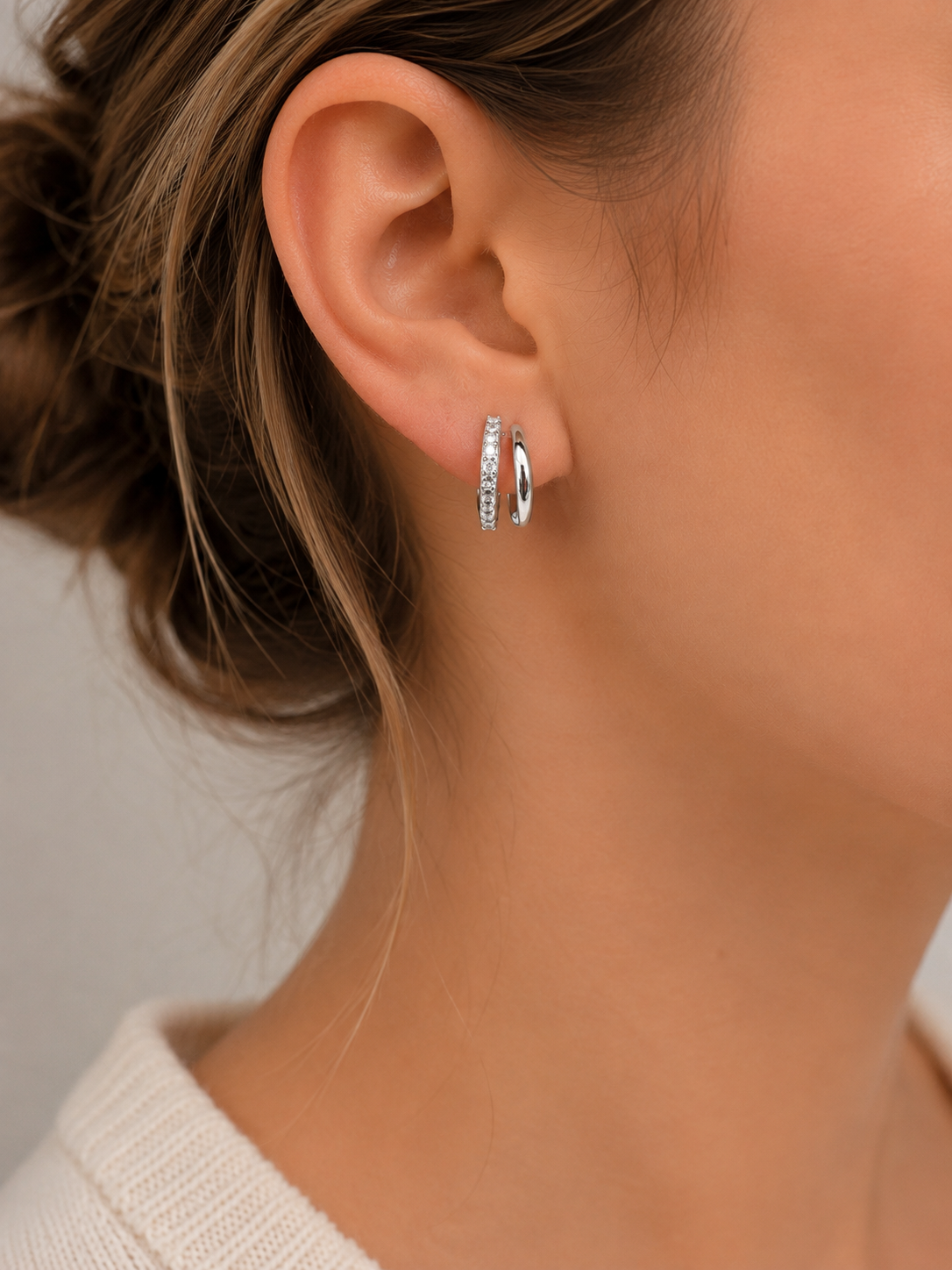 Elegante Creolen aus 925 Sterling Silber