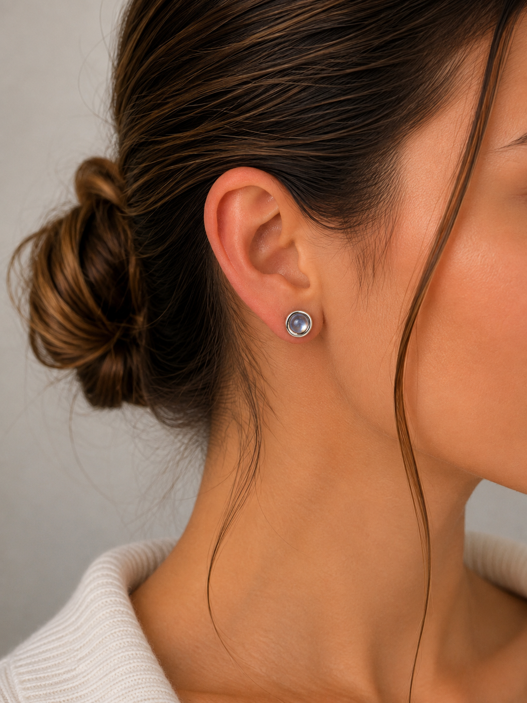 Elegante Solitär Ohrstecker aus 925 Sterling Silber