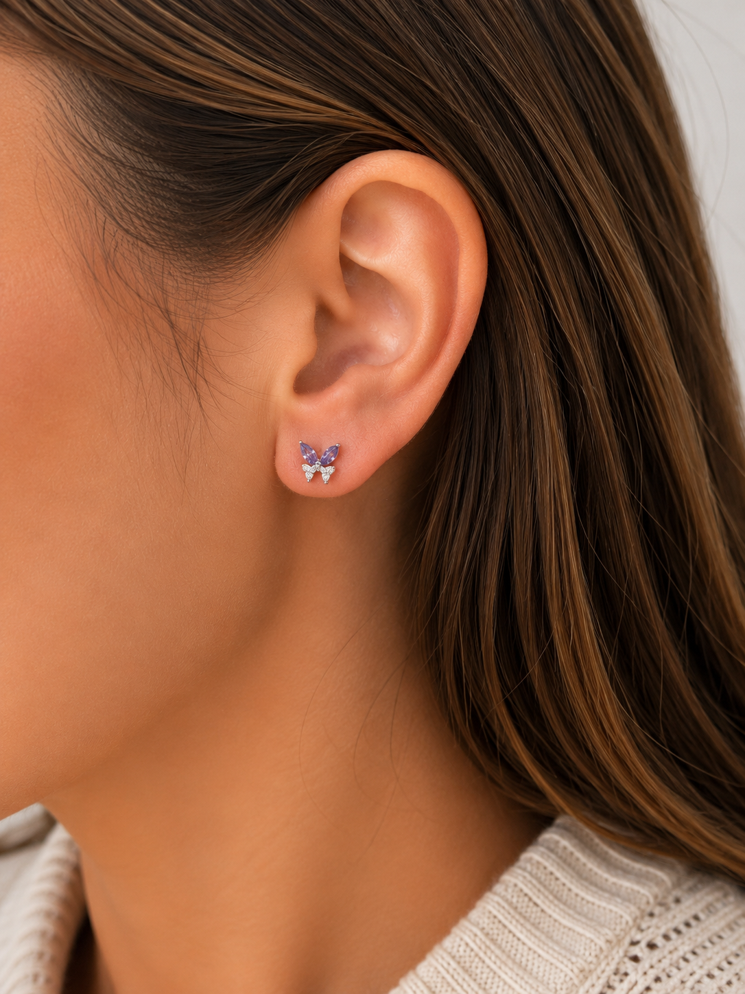 Zauberhafte Schmetterling-Ohrstecker aus 925 Sterling Silber
