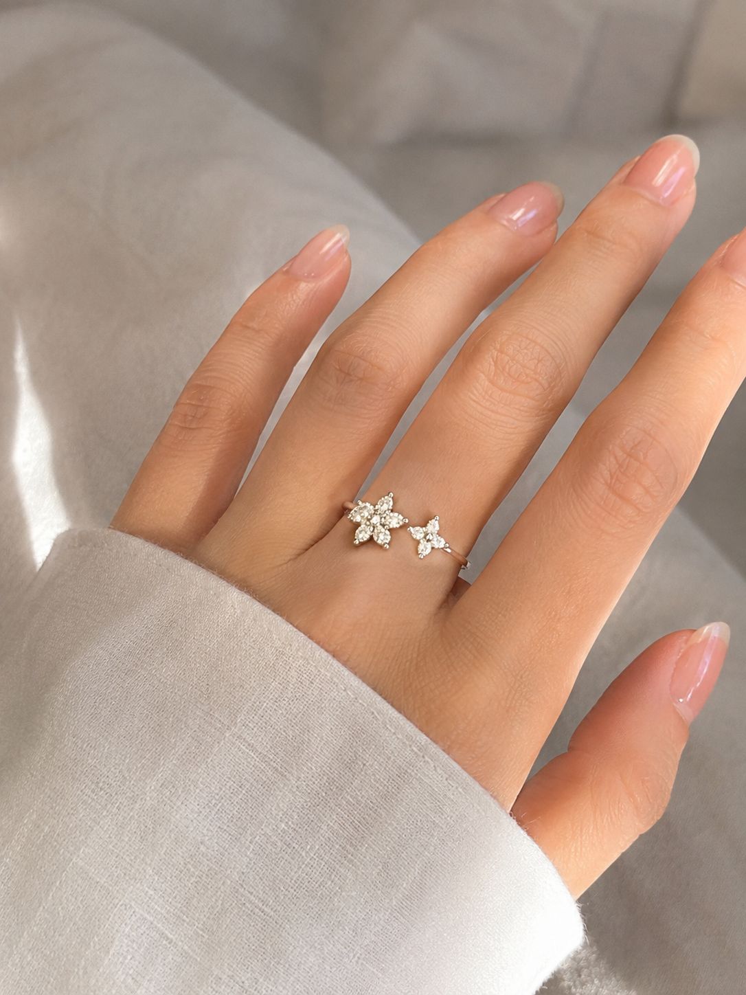 Elegante Damenringe aus 925 Sterling Silber – größenverstellbar