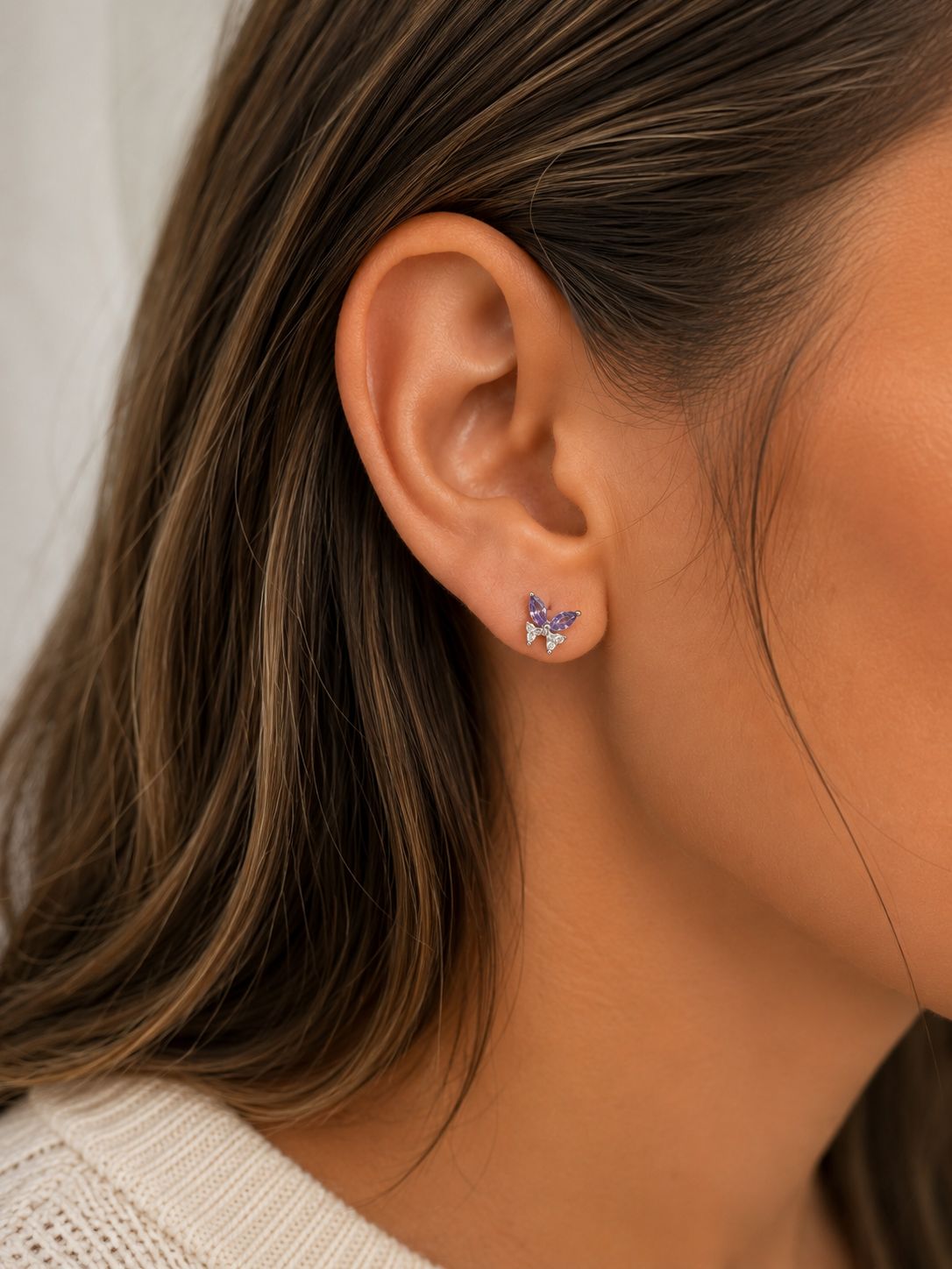Zauberhafte Schmetterling-Ohrstecker aus 925 Sterling Silber