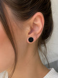 Rund-Ohrstecker mit Pavé-Besatz aus 925 Sterling Silber