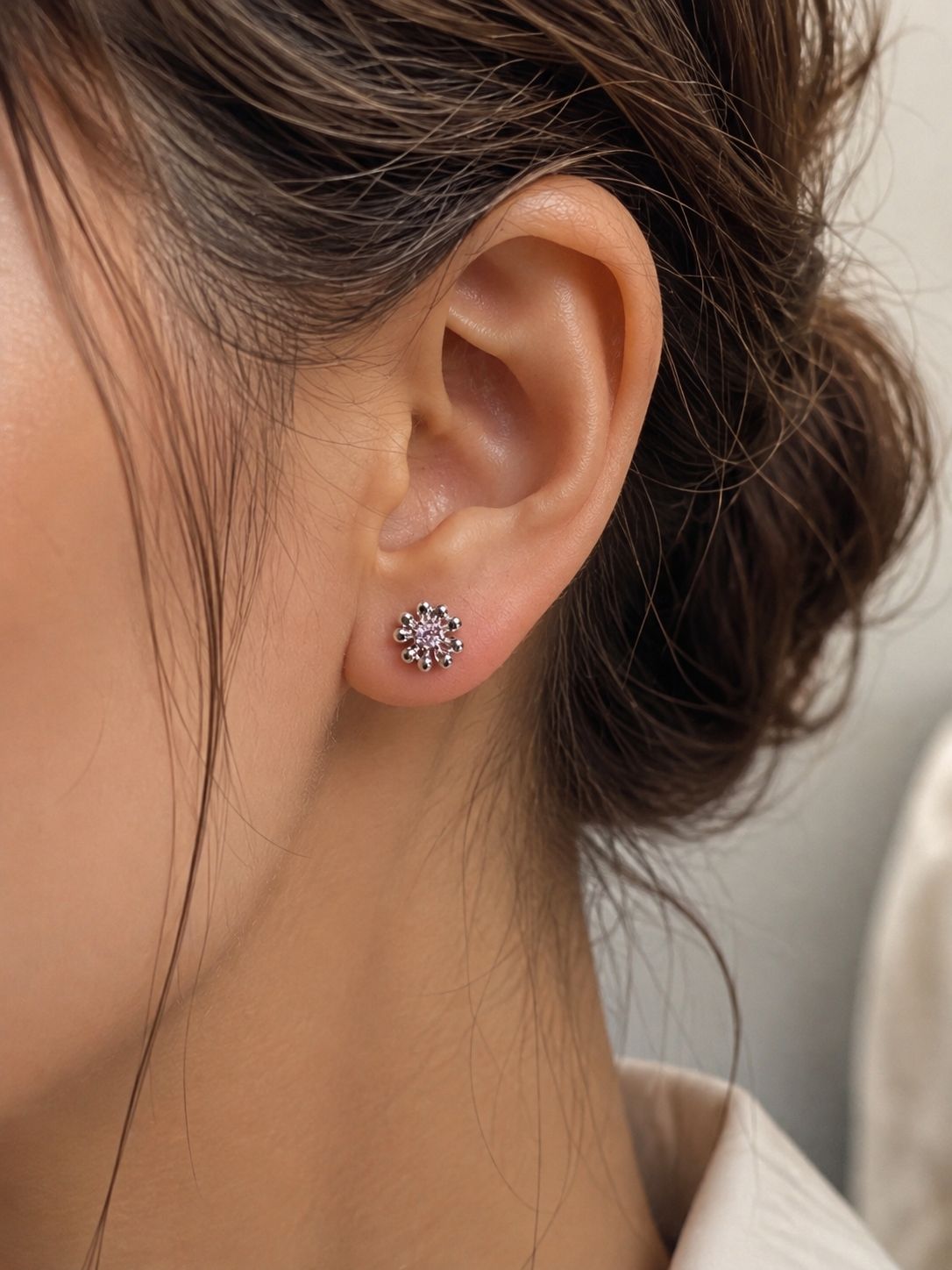 Elegante Ohrstecker im Blumen-Design aus 925 Sterling Silber
