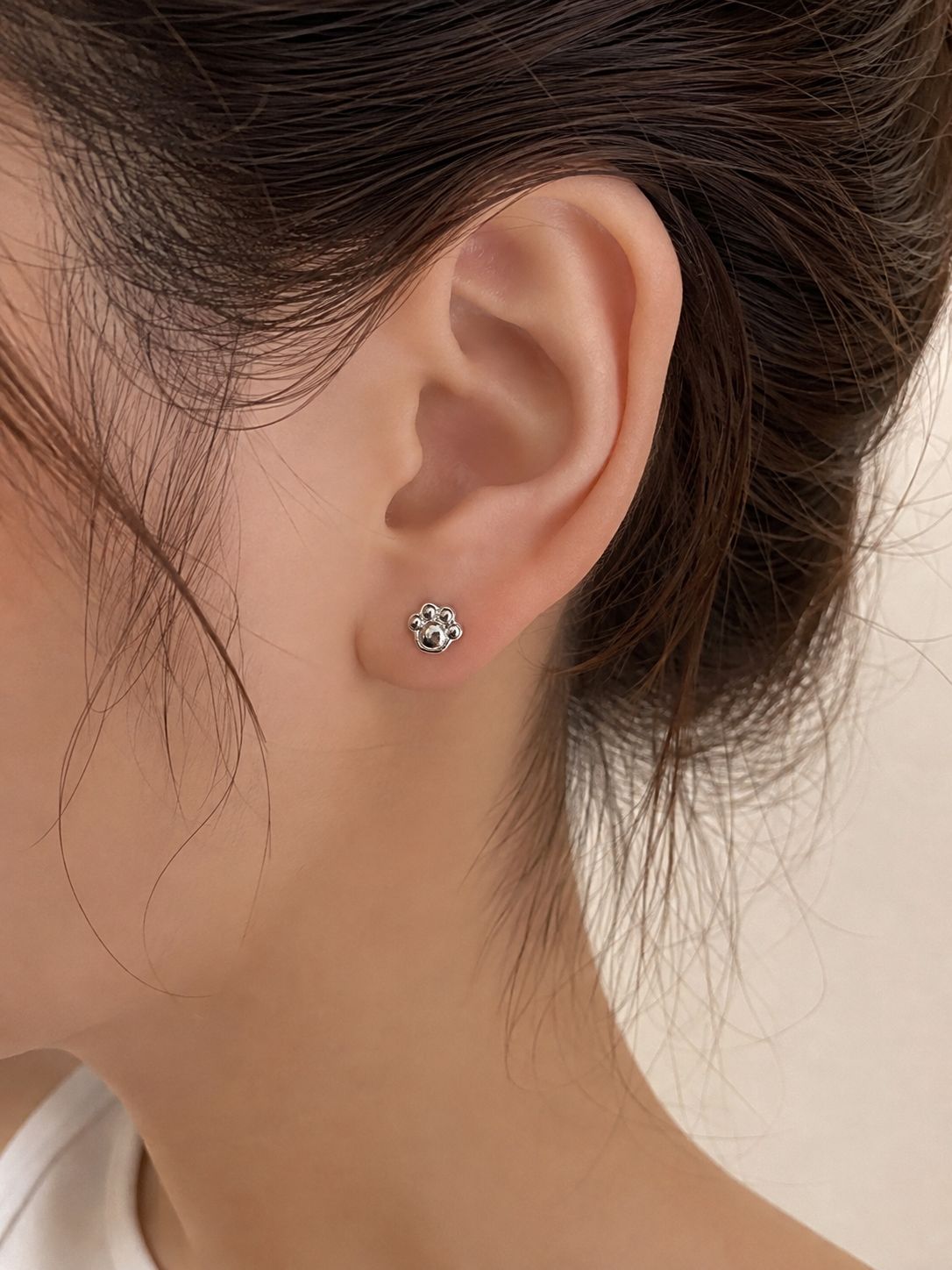 Süße Pfoten-Ohrstecker aus 925 Sterling Silber