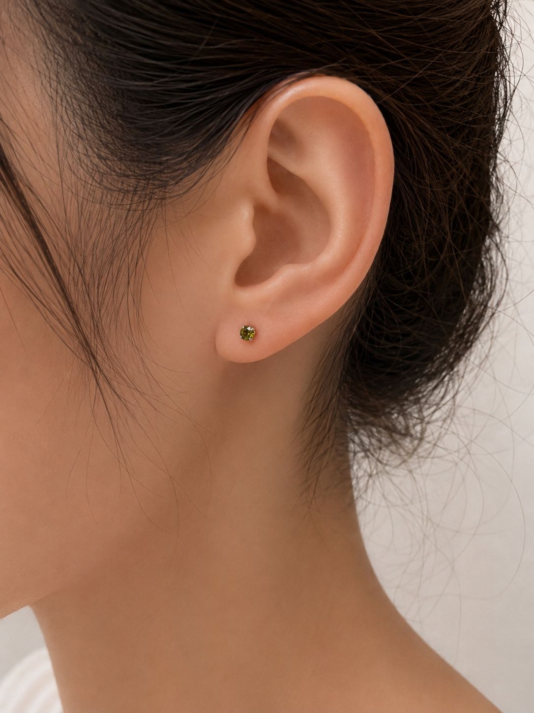 Solitär-Ohrringe aus 925 Sterling Silber in verschiedenen Farben und Größen