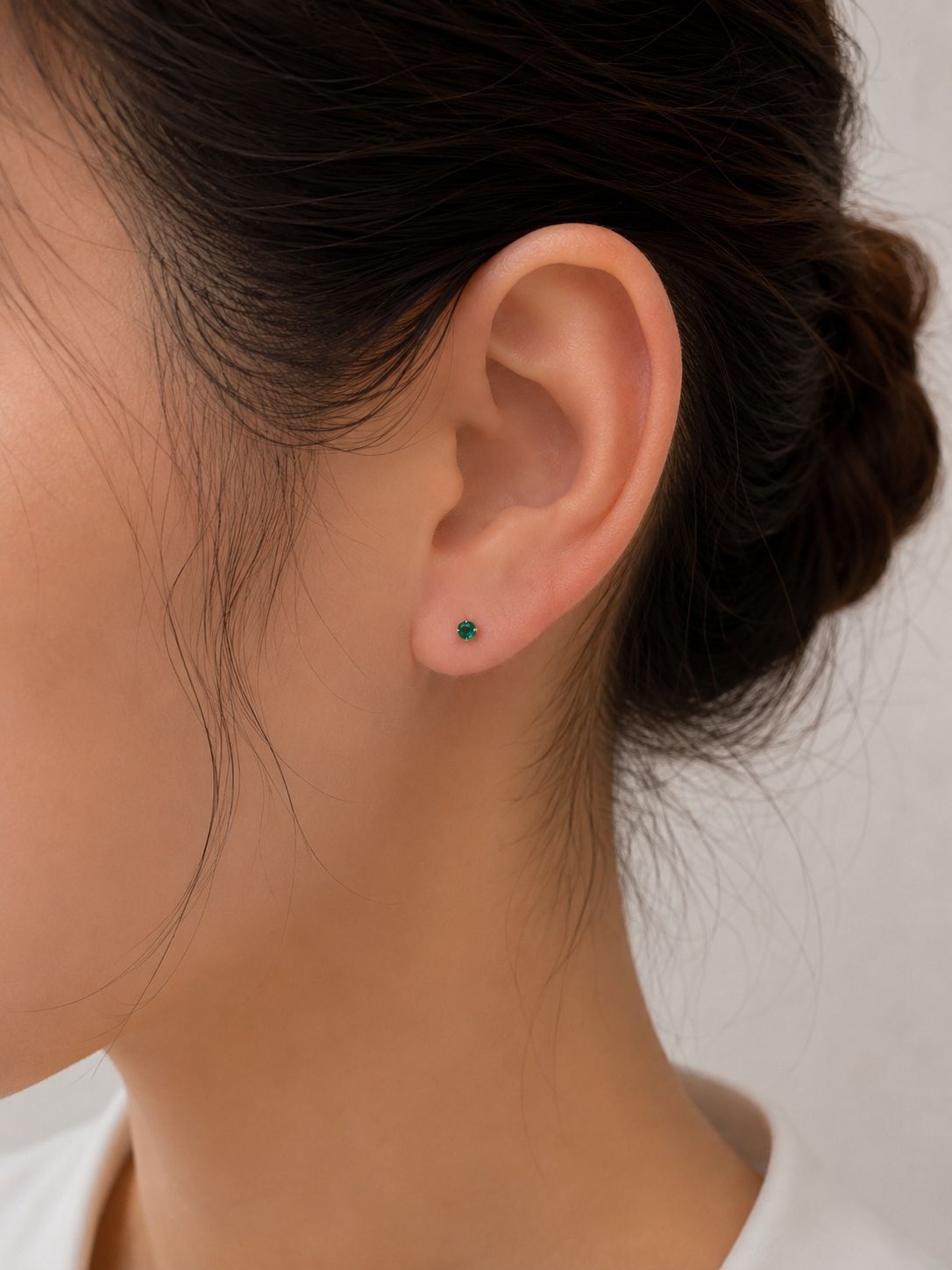 Solitär-Ohrringe aus 925 Sterling Silber in verschiedenen Farben und Größen