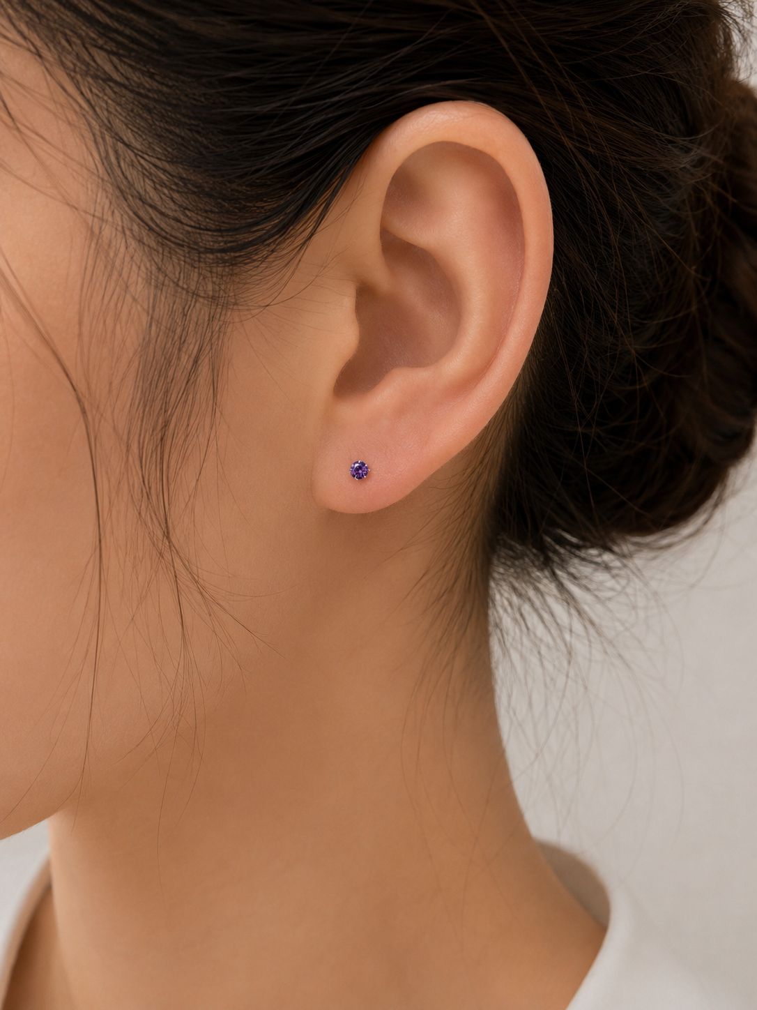 Solitär-Ohrringe aus 925 Sterling Silber in verschiedenen Farben und Größen