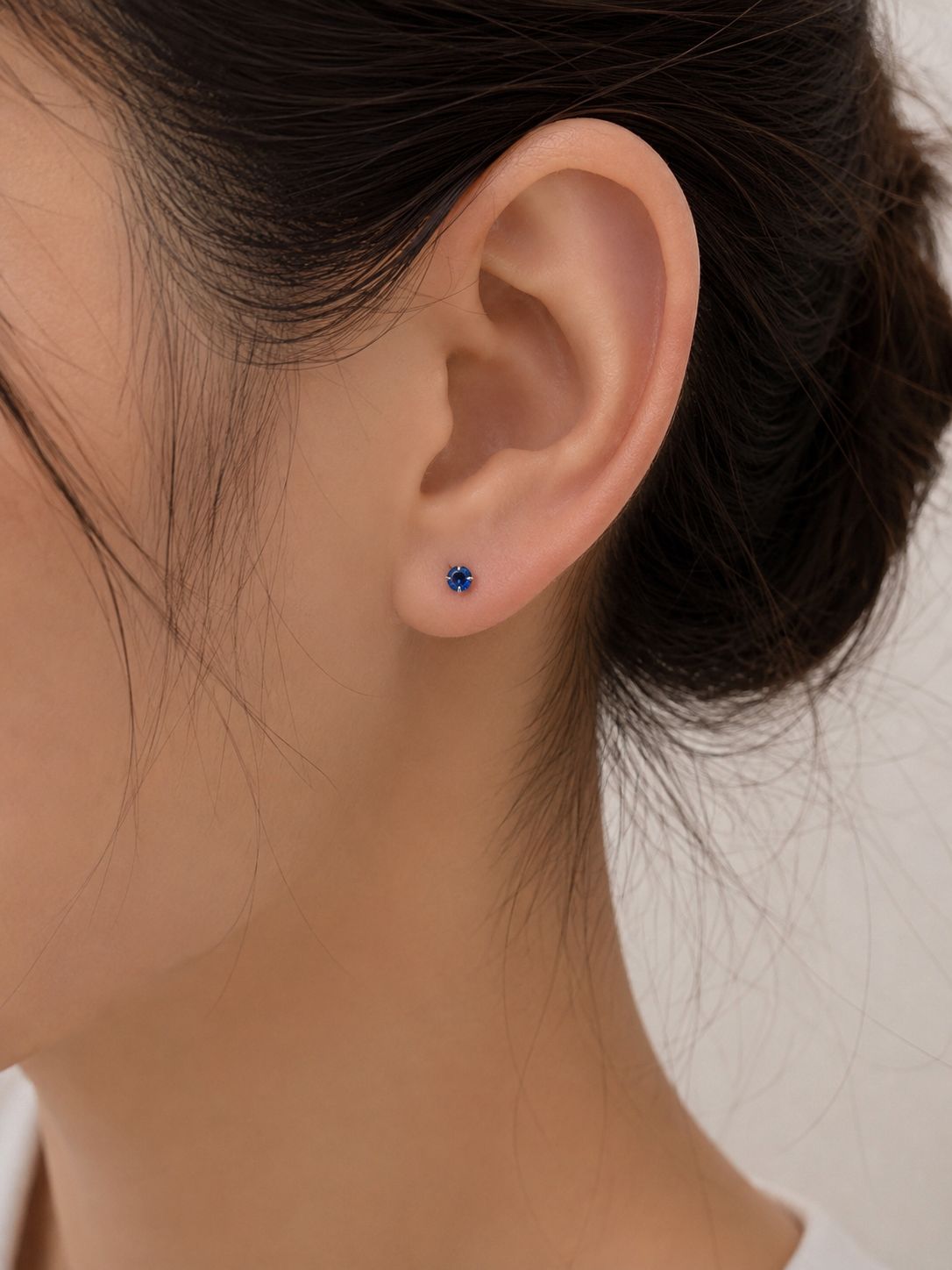 Solitär-Ohrringe aus 925 Sterling Silber in verschiedenen Farben und Größen